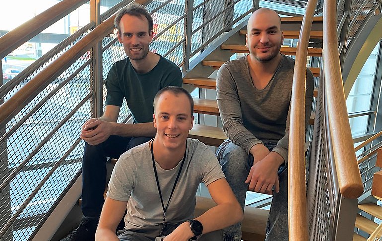 Tre killar från AI-hubben.