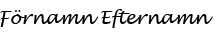 Exempel på underskrift av Förnamn Efternamn